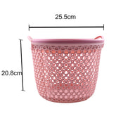 Storage basket with handles - pink
